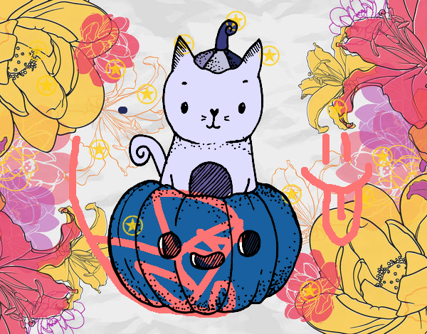 Un gatito de Halloween