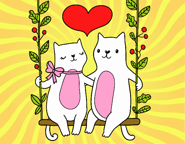 Gatitos enamorados