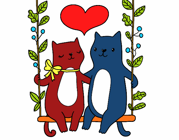 Gatitos enamorados