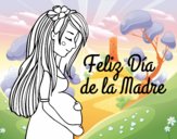 Mamá embarazada en el día de la madre