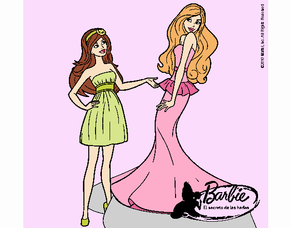 Barbie pinta vestido online