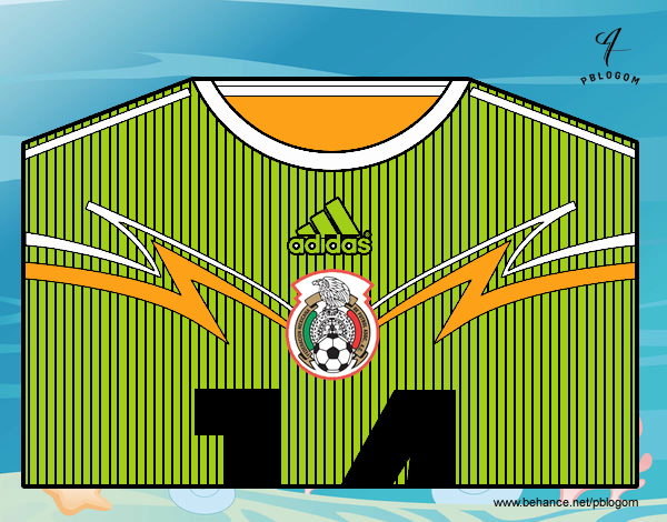 Camiseta del mundial de fútbol 2014 de México