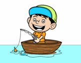 Niño pescando