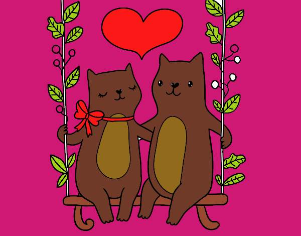 Gatitos enamorados