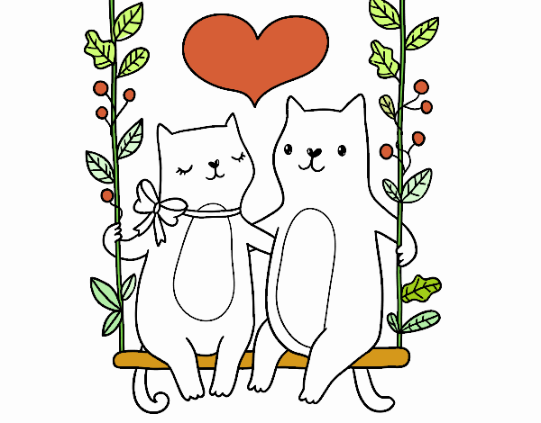 Gatitos enamorados