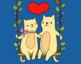 Gatitos enamorados