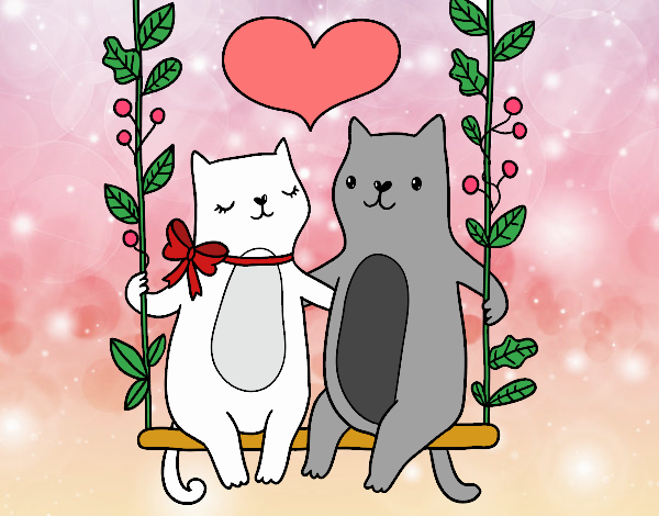 Gatitos enamorados