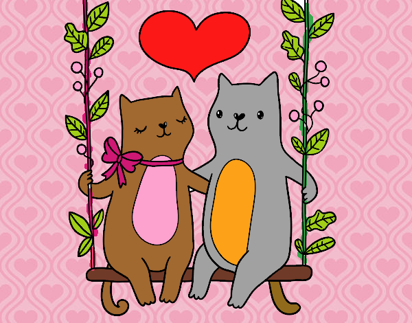 Gatitos enamorados