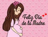 Mamá embarazada en el día de la madre