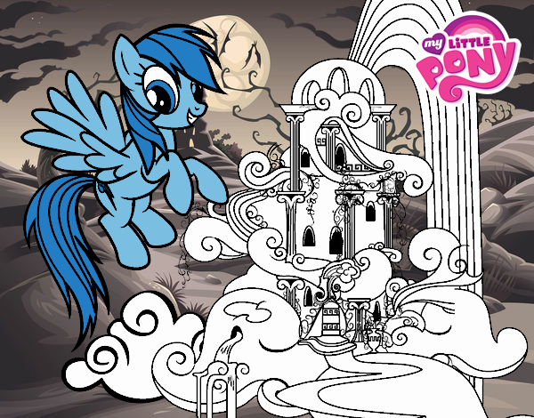 Rainbow Dash en su palacio