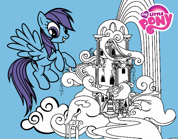 Rainbow Dash en su palacio