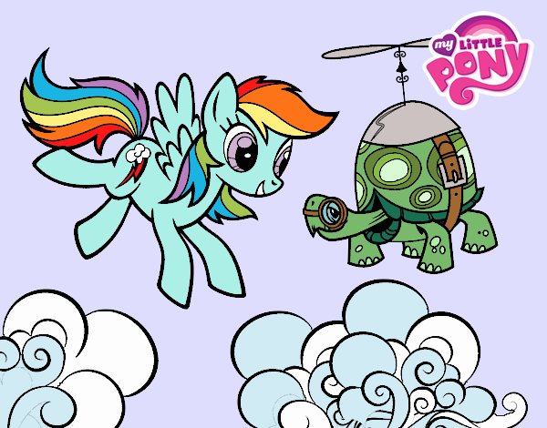 Rainbow Dash y la tortuga tanque