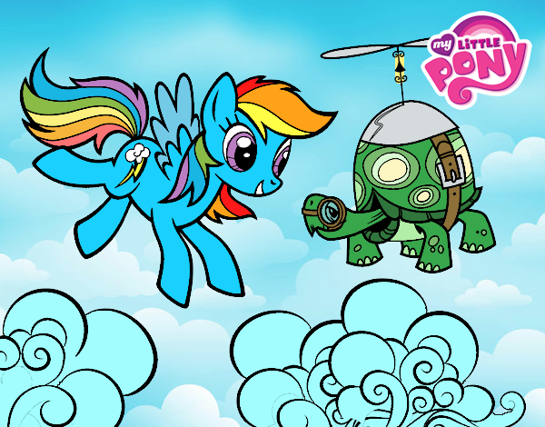 Rainbow Dash y la tortuga tanque