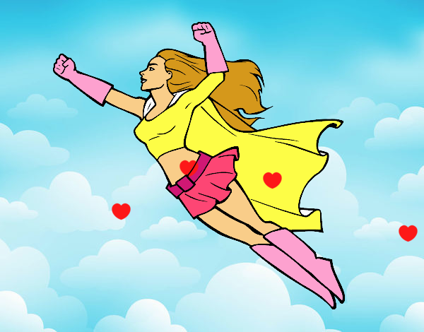 Súper chica volando