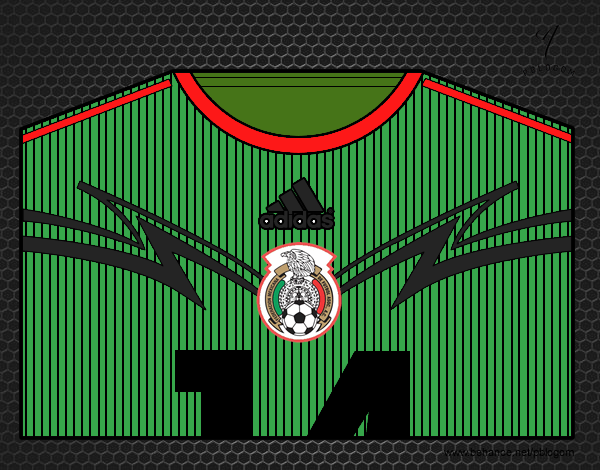 Camiseta del mundial de fútbol 2014 de México