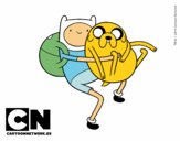 Finn y Jake abrazados