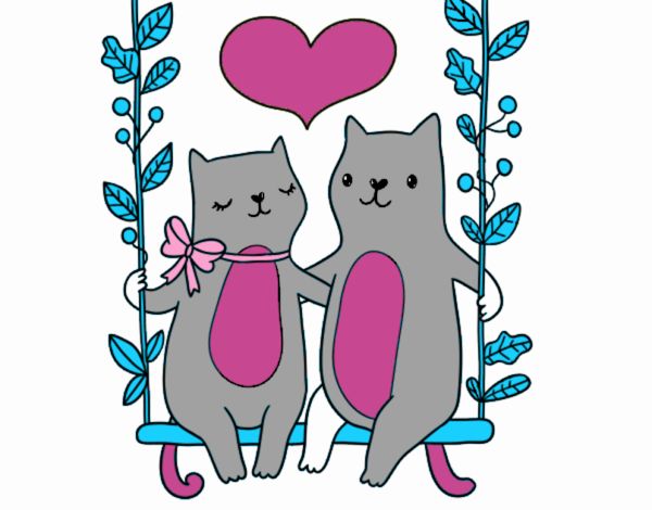 Gatitos enamorados