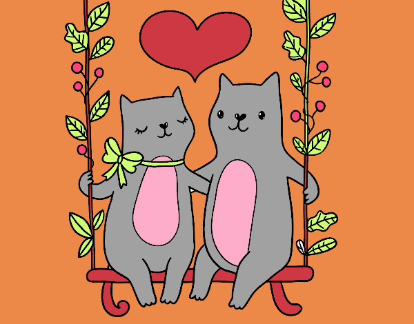 Gatitos enamorados