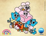 Gumball y amigos contentos