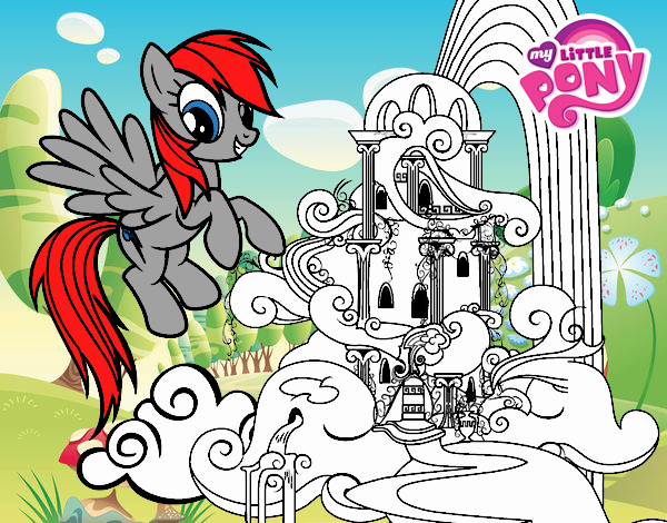 Rainbow Dash en su palacio