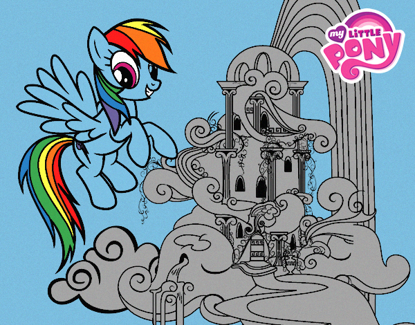 Rainbow Dash en su palacio