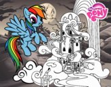 Rainbow Dash en su palacio