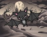 Un murciélago de Halloween