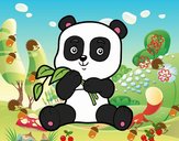 Un oso panda