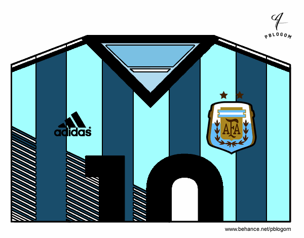 Camiseta del mundial de fútbol 2014 de Argentina