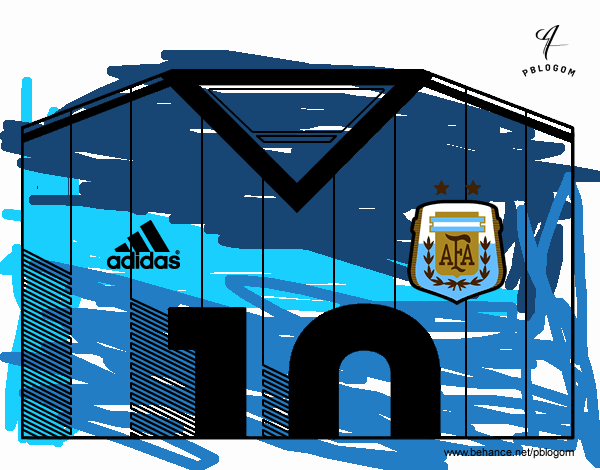 Camiseta del mundial de fútbol 2014 de Argentina