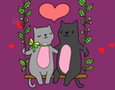 Gatitos enamorados