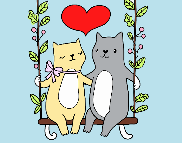 Gatitos enamorados