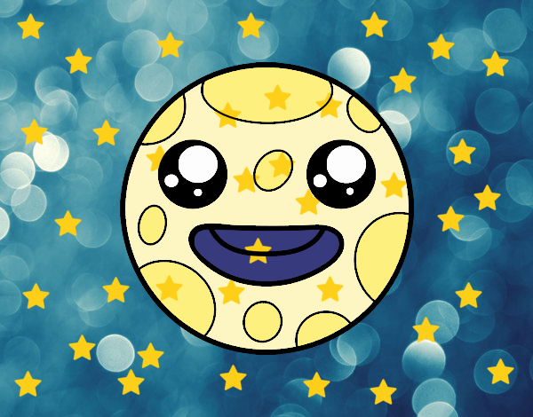 La luna Kawaii