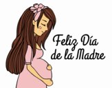 Mamá embarazada en el día de la madre