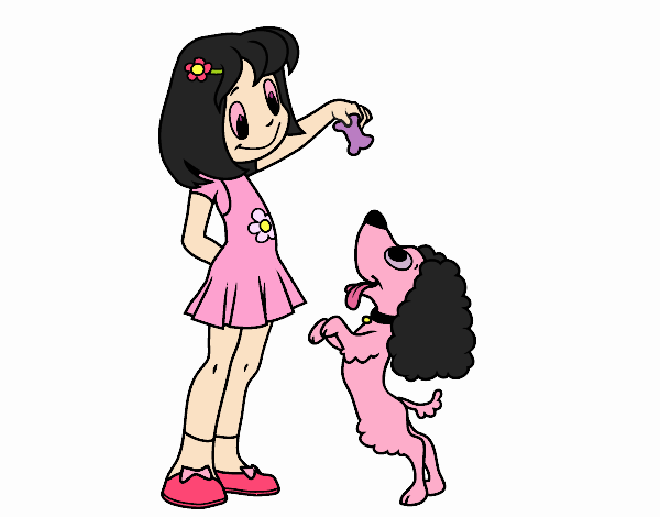 Niña con perrito