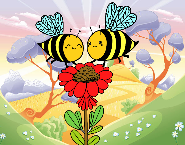 Pareja de abejas