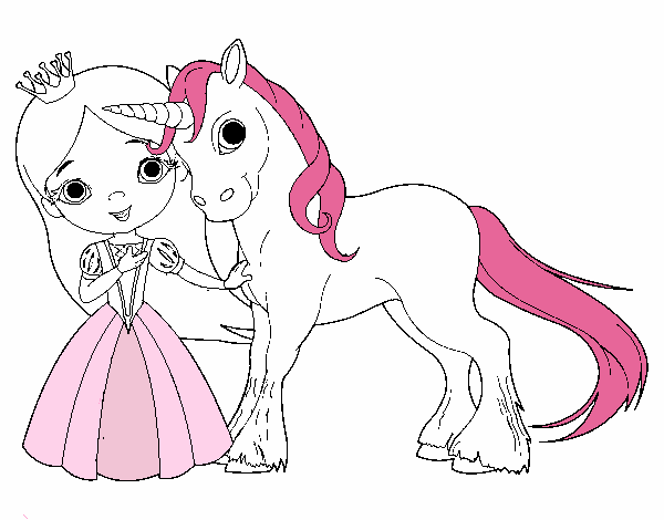 Princesa y unicornio