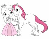 Princesa y unicornio