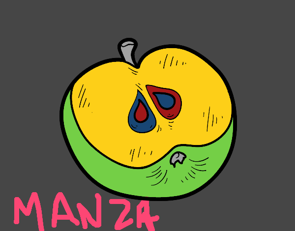 Una media manzana