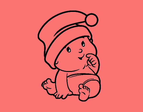 Bebé con Gorro de Santa Claus