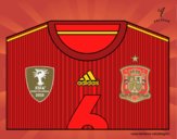 Camiseta del mundial de fútbol 2014 de España