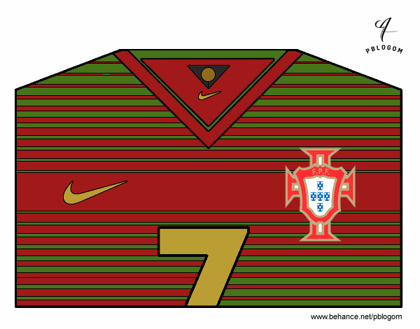 Camiseta del mundial de fútbol 2014 de Portugal