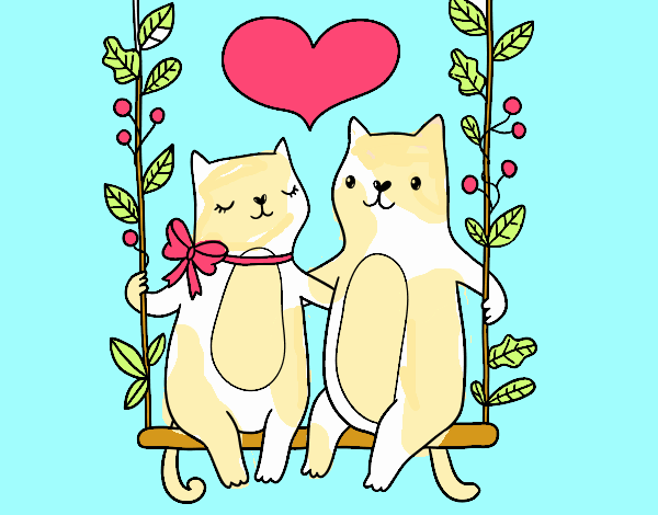 Gatitos enamorados