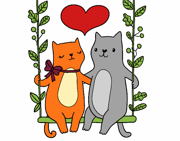 Gatitos enamorados