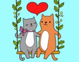 Gatitos enamorados