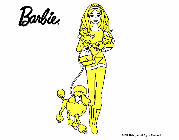 Barbie con sus mascotas