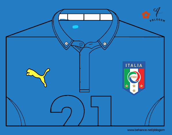 Camiseta del mundial de fútbol 2014 de Italia