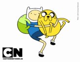 Finn y Jake abrazados