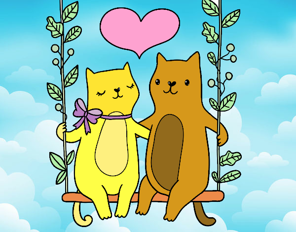 Gatitos enamorados