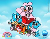 Gumball y amigos contentos